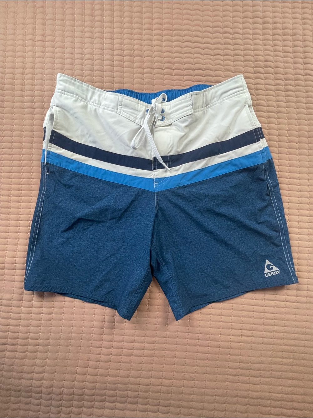 Gerry Weber Men’s Blue Stripe Swim Trunks Large